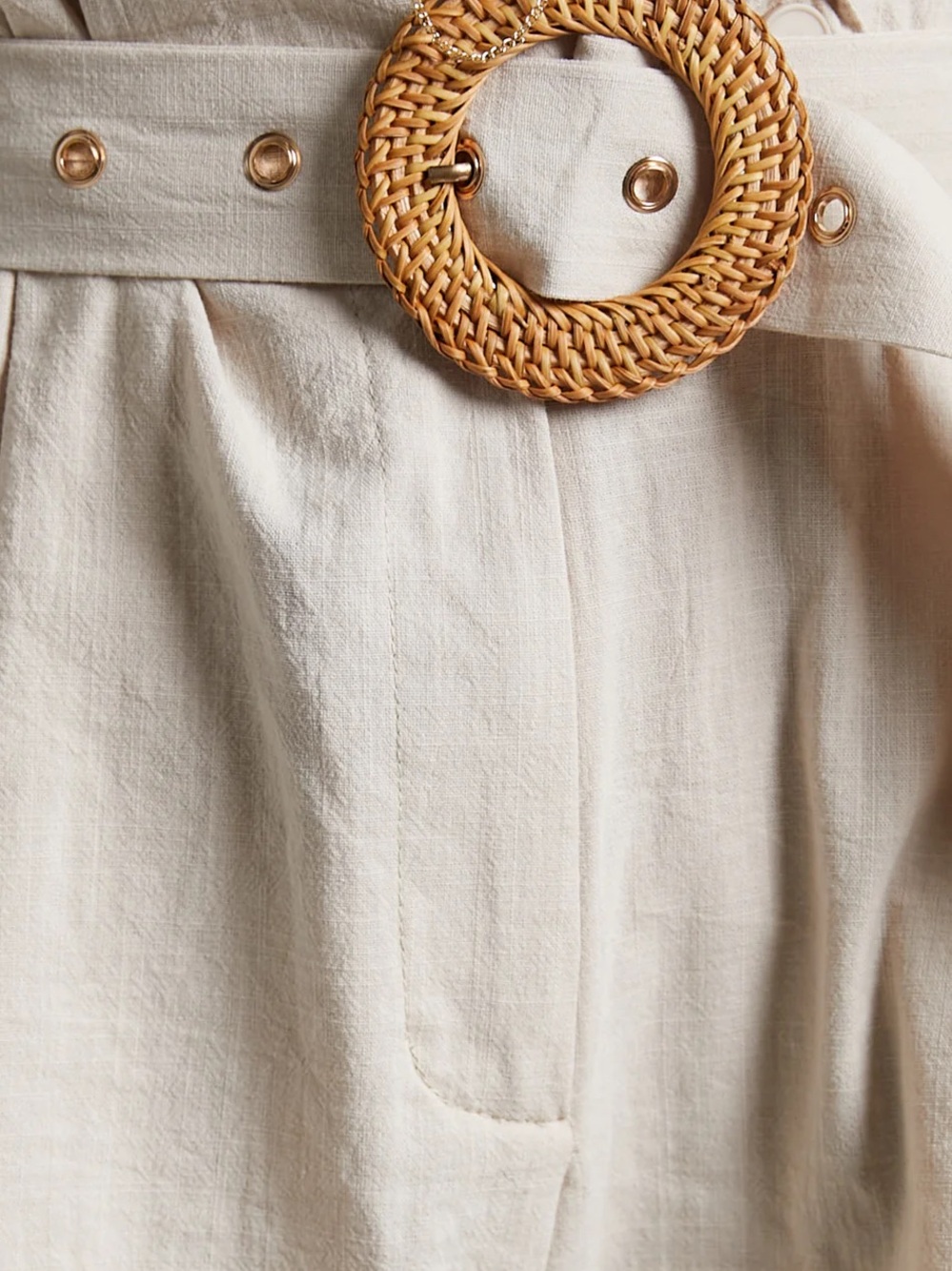 Showpo Cream V-Neck Short Sleeve Romper - Picture 3 of 5